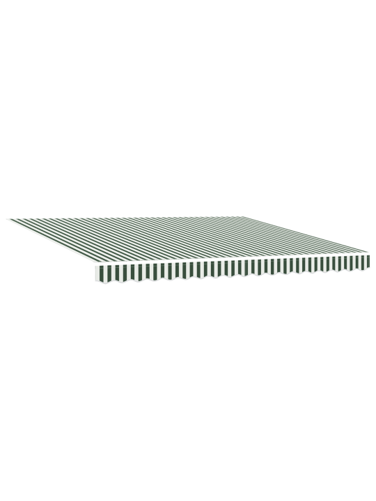 Automatická výsuvná markýza s led, zelená a bílá 400x300 cm, náhradní látka pro markýzu 4x3 m, zelená a bílá