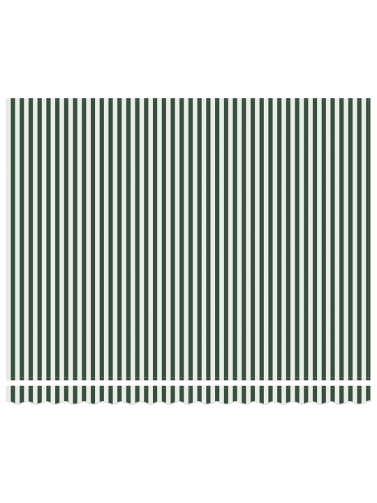 Automatická skládací markýza zeleno-bílá 400x300 cm, náhradní látka pro markýzu 4x3 m zeleno-bílá