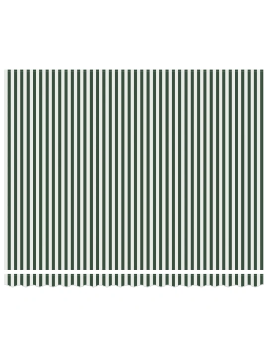 Automatická skládací markýza zeleno-bílá 400x300 cm, náhradní látka pro markýzu 4x3 m zeleno-bílá