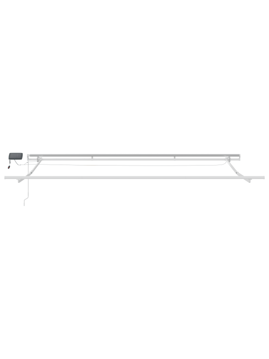 Ručně ovládaná výsuvná markýza s led oranžová a hnědá 400x350 cm