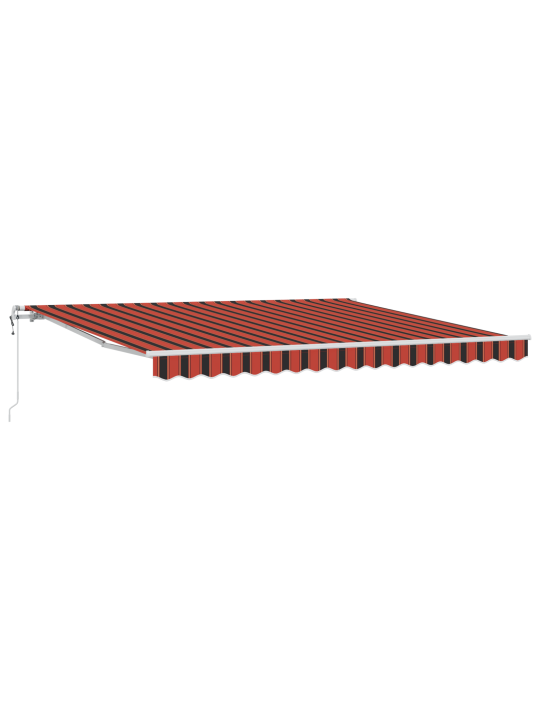 Automatická výsuvná markýza oranžová a hnědá 400x350 cm