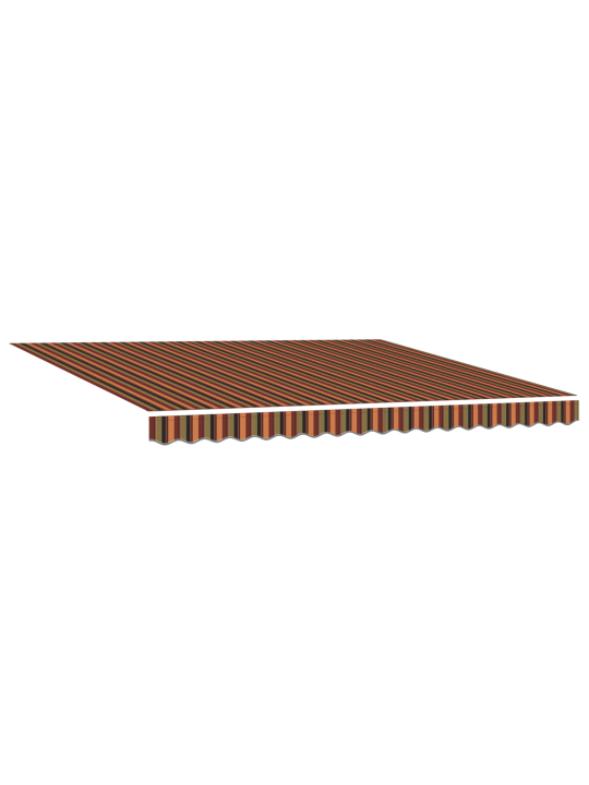 Ručně ovládaná výsuvná markýza s led žlutá a oranžová 400x350 cm