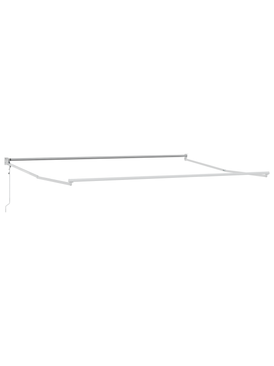 Ručně ovládaná výsuvná markýza s led žlutá a oranžová 400x350 cm