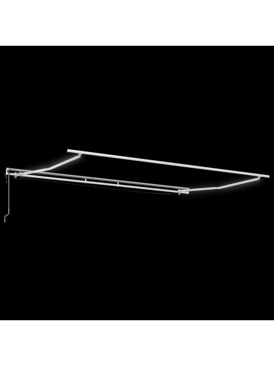 Automatická výsuvná markýza s led červeným a bílým pruhem 400x350 cm