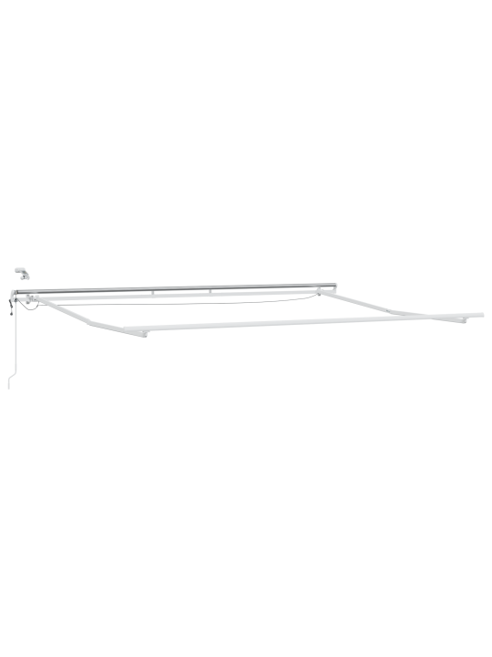 Automatická výsuvná markýza s led červeným a bílým pruhem 400x350 cm