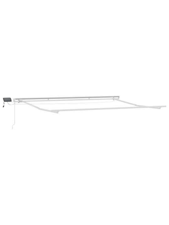 Manuální výsuvná markýza s led bílá 450x300 cm, náhradní plátno pro rám 4.5x3 m bílá