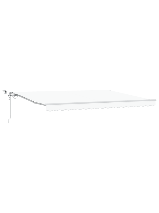 Automatická výsuvná markýza s led bílá 450x300 cm, náhradní látka pro markýzu 4.5x3 m bílá
