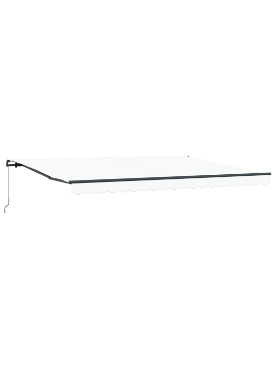 Manuální zasouvací markýza bílá 450x300 cm, náhradní textilie pro markýzu 4,5x3 m bílá