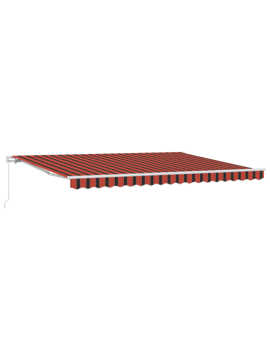 Ručně ovládaná výsuvná markýza oranžová a hnědá 450x350 cm