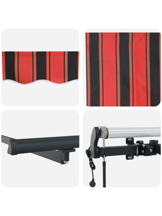 Automatická výsuvná markýza oranžová a hnědá 450x350 cm