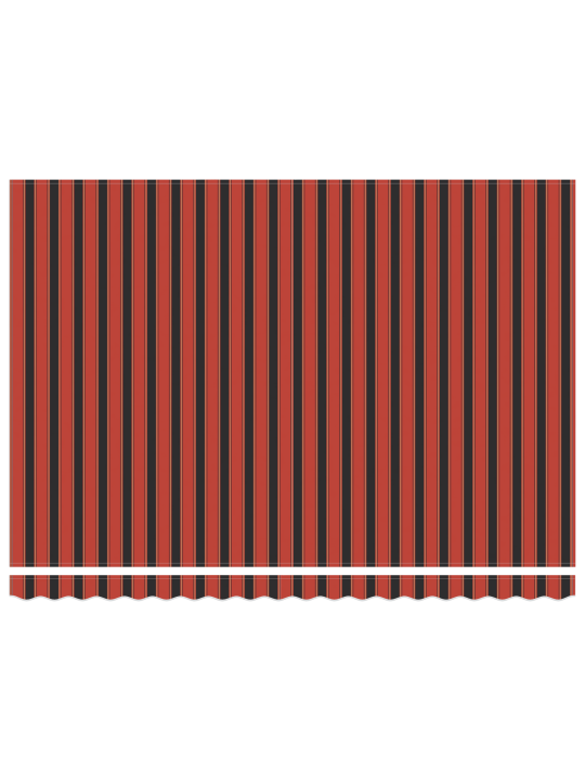 Automatická výsuvná markýza oranžová a hnědá 450x350 cm