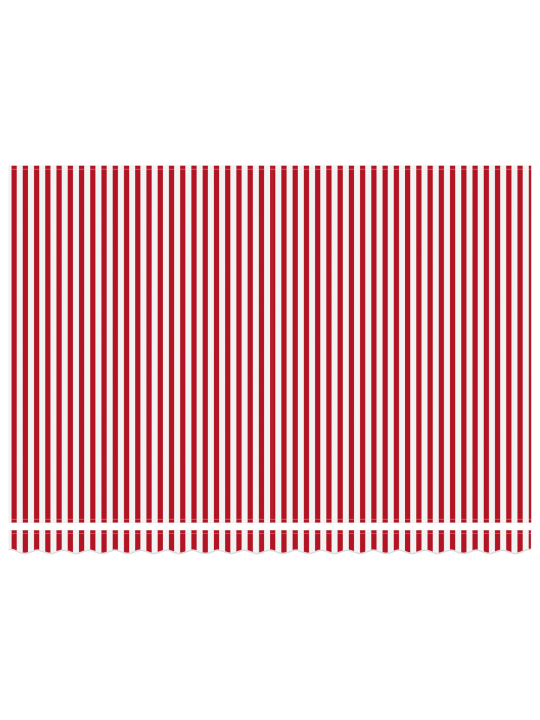 Automatická výsuvná markýza červená a bílá pruh 450x350 cm