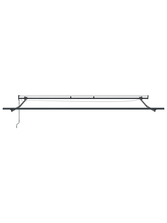 Automatická výsuvná markýza s led červeným a bílým pruhem 450x350 cm