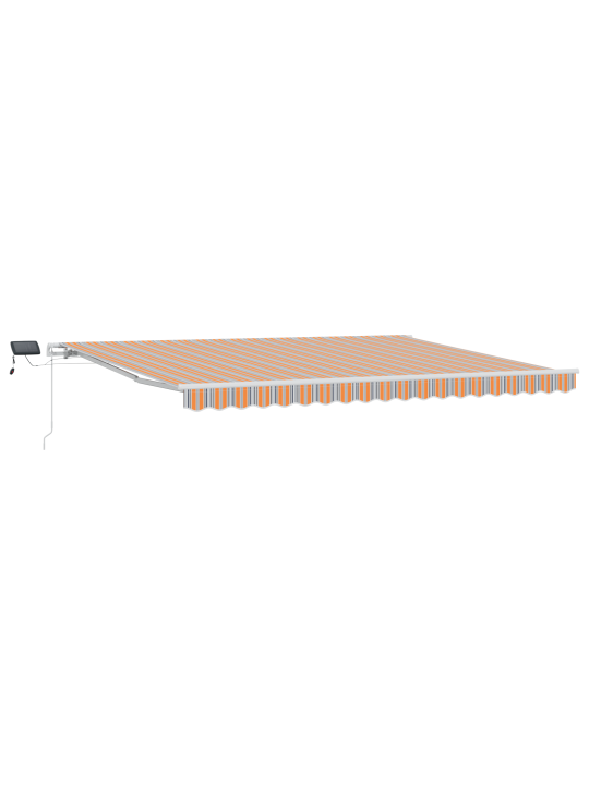 Manuální výsuvná markýza s led pruhy v mnoha barvách 450x350 cm