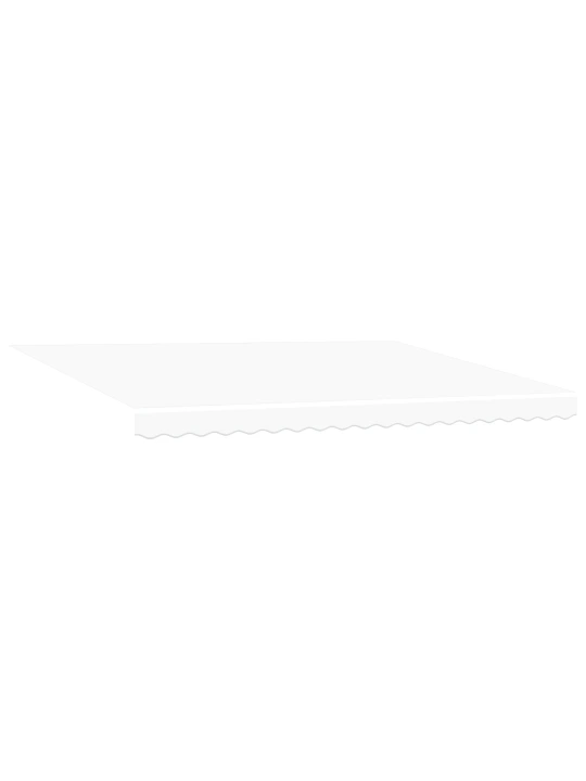 Manuální zasouvací markýza s led bílá 450x350 cm, náhradní látka pro markýzu rámu 4,5x3,5 m bílá