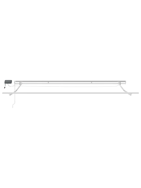 Manuální zasouvací markýza s led bílá 450x350 cm, náhradní látka pro markýzu rámu 4,5x3,5 m bílá