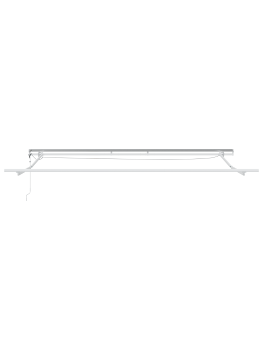 Automatická vysuvná markýza s led bílá 450x350 cm, náhrada tkaniny pro rám 4,5x3,5 m bílá