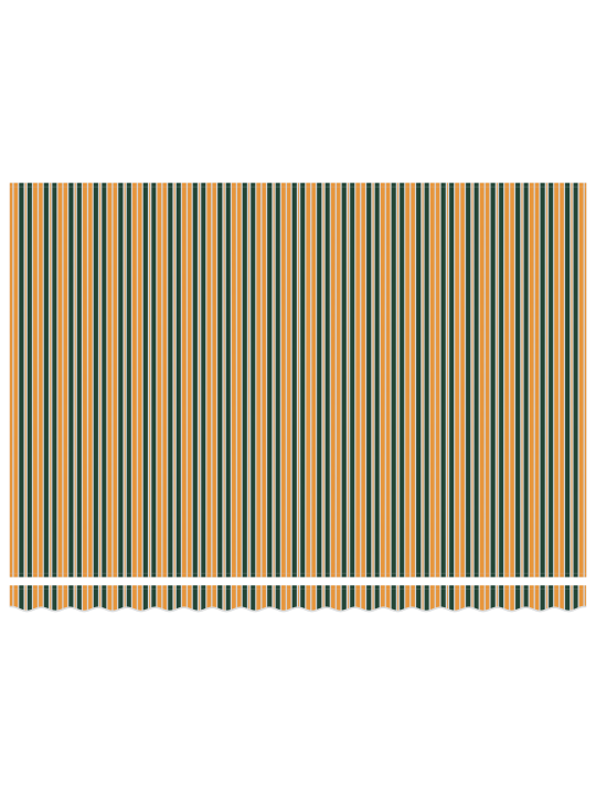 Manuální výsuvná markýza zelená a žlutá 450x350 cm