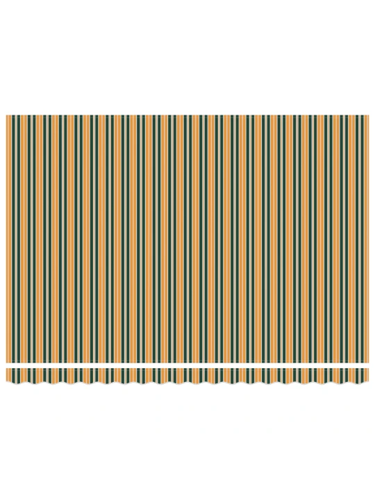 Manuální výsuvná markýza zelená a žlutá 450x350 cm