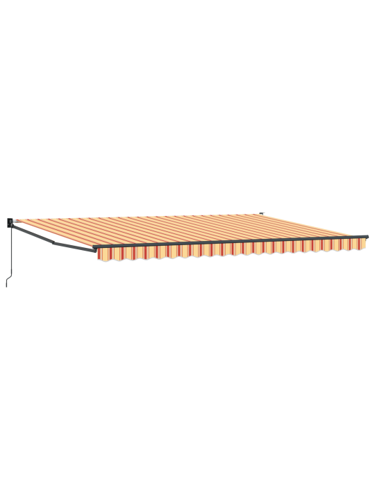 Ruční zatahovací markýza žlutá a oranžová 500x300 cm