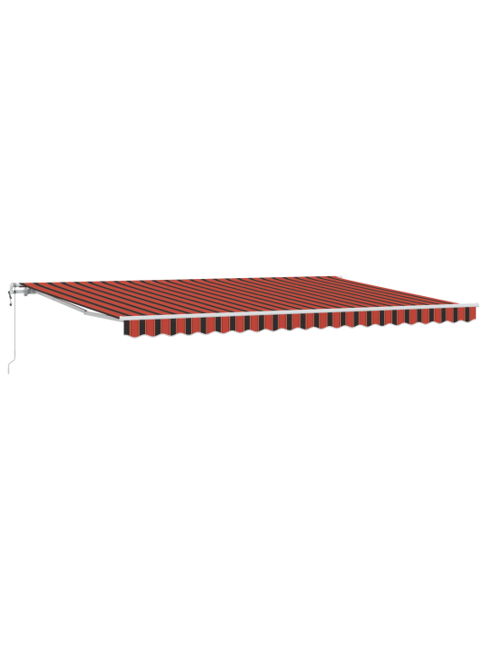 Automatická výsuvná markýza oranžová a hnědá 500x350 cm