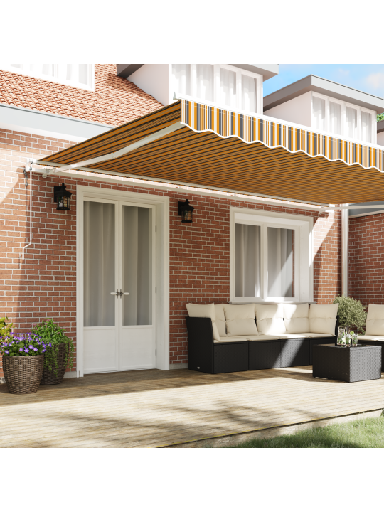 Automatická výsuvná markýza s pruhy ve více než jedné barvě 500x350 cm