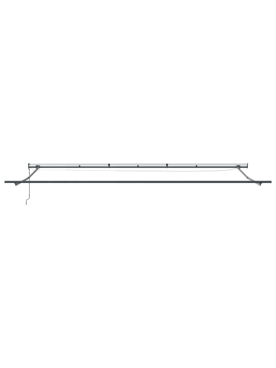 Automatická zasouvací markýza s led oranžová a hnědá 600x300 cm