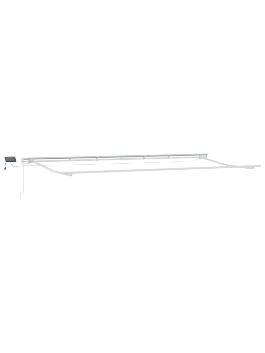 Manuální výsuvná markýza s led žlutá a oranžová 600x300 cm