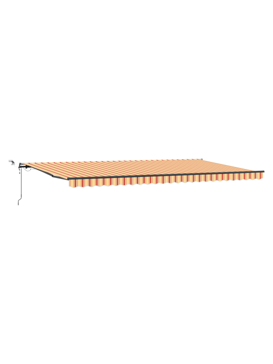 Automatická výsuvná markýza s led žlutou a oranžovou 600x300 cm