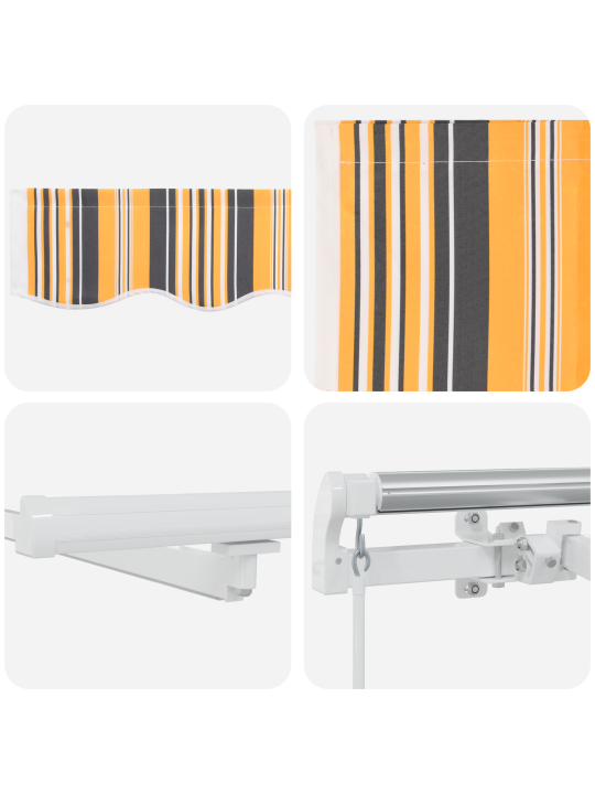 Ruční zasouvací markýza s led možnostmi 600x300 cm
