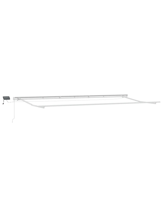 Ruční výsuvná markýza s led černá 600x300 cm, náhradní látka pro markýzu 6x3 m černá