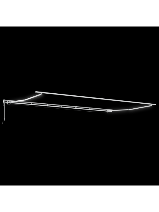 Automatická zasouvací markýza s led béžová 600x300 cm, náhradní látka pro markýzu 6x3 m béžová