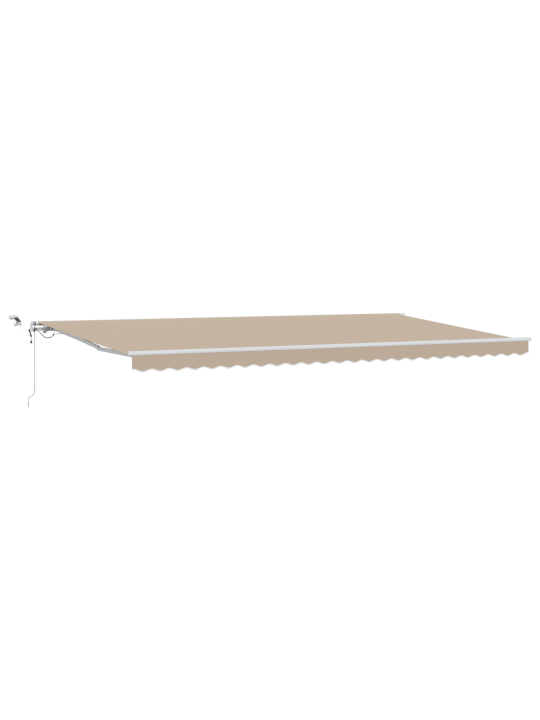 Automatická zasouvací markýza s led béžová 600x300 cm, náhradní látka pro markýzu 6x3 m béžová