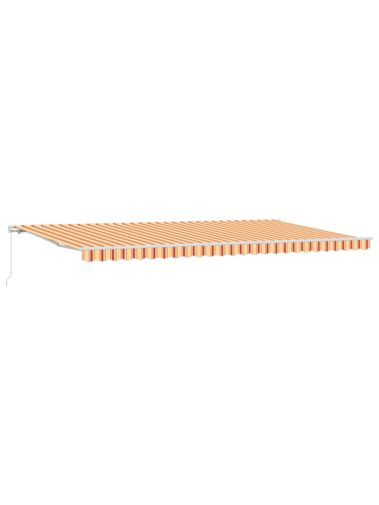 Ruční výsuvná markýza žlutá a oranžová 600x350 cm
