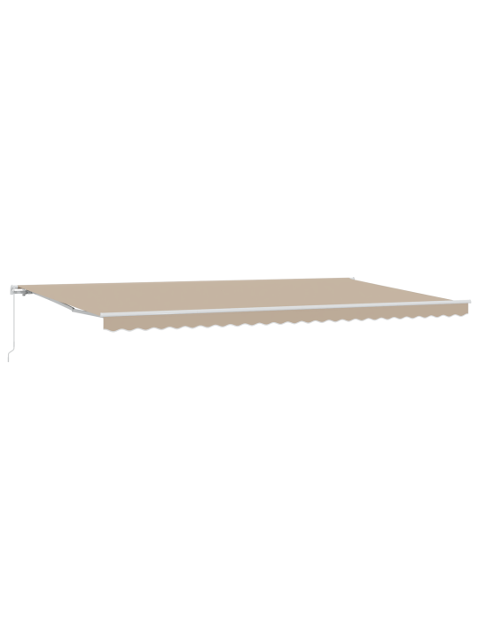 Manuální zasouvací markýza béžová 600x350 cm, náhradní látka markýzy pro rám 6x3,5 m béžová