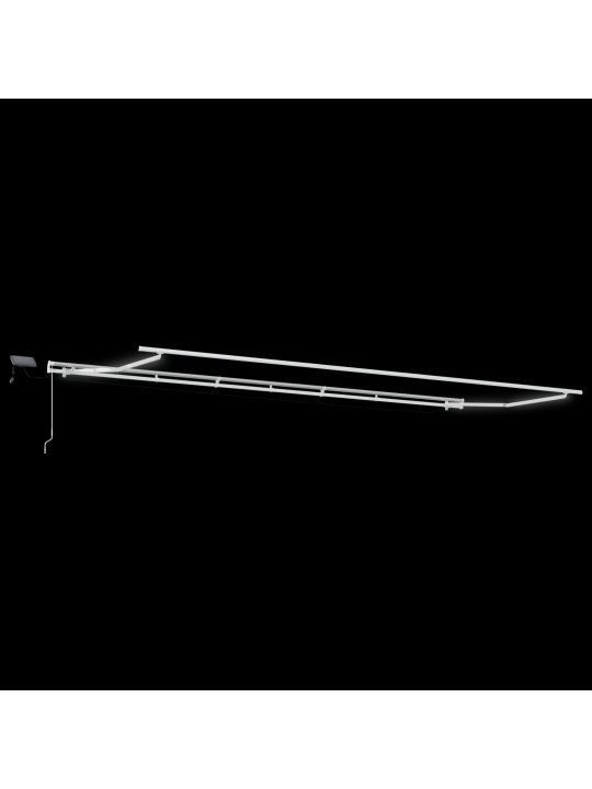 Ručně ovládaná zasouvací markýza s led béžová 600x350 cm, náhradní tkanina markýzy pro rám 6x3.5 m béžová
