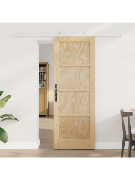 Posuvné dveře se sadou hardware 'orkdal'z masivního borového dřeva, posuvné dveře 'orkdal'73,5x198,5x4 cm z masivního borového dřeva