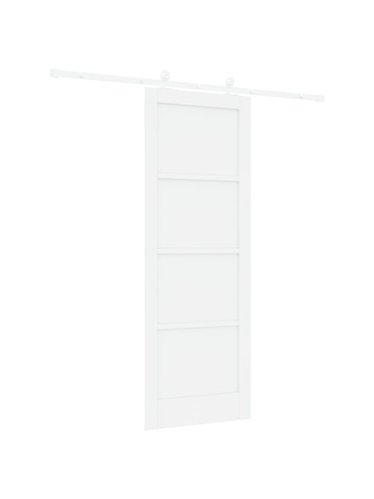 Bílé posuvné dveře s hardwarem 'orkdal'z masivního dřeva borovice, interiérové dveře 'orkdal'bílé 78x211x4 cm z masivního dřeva borovice
