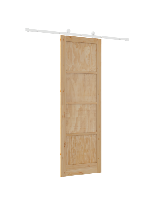Posuvné dveře s hardwarem setem orkdal z masivního borového dřeva, vnitřní dveře 'orkdal'78x232x4 cm z masivního borového dřeva