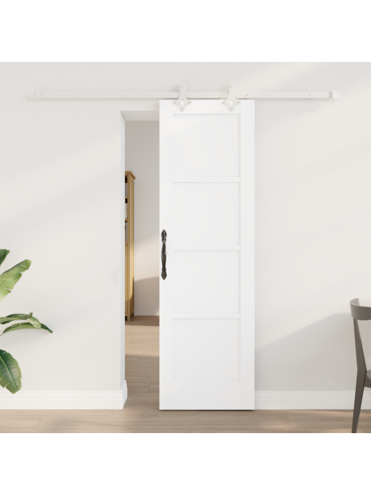 Posuvné dveře s hardware setem bílá 61x198.5 cm masivní dřevo borovice