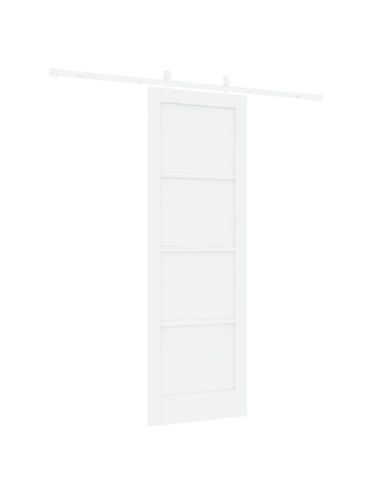 Posuvné dveře s kovaním bílá 73,5x211 cm masivní dřevo borovice, interiérové dveře "orkdal" bílá 73,5x211x4 cm masivní dřevo borovice