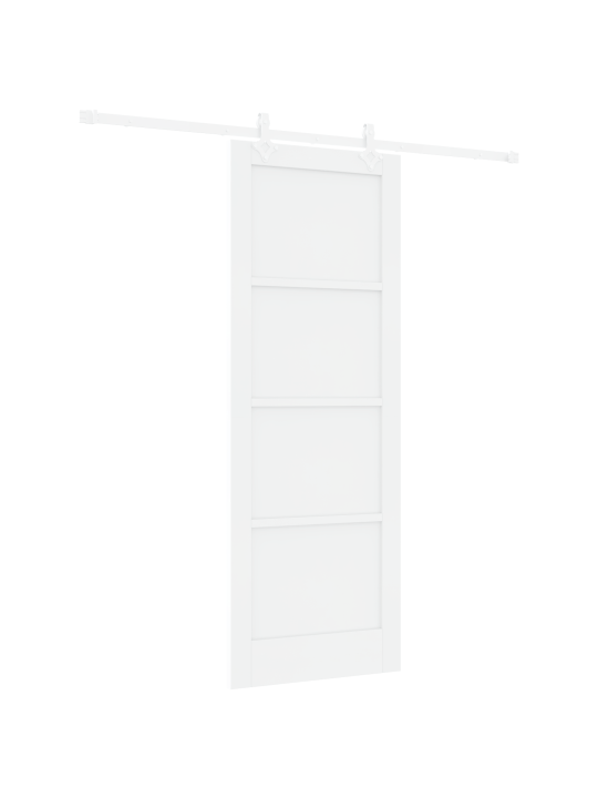 Posuvné dveře s montážní sadou bílá 78x211 cm masivní borové dřevo