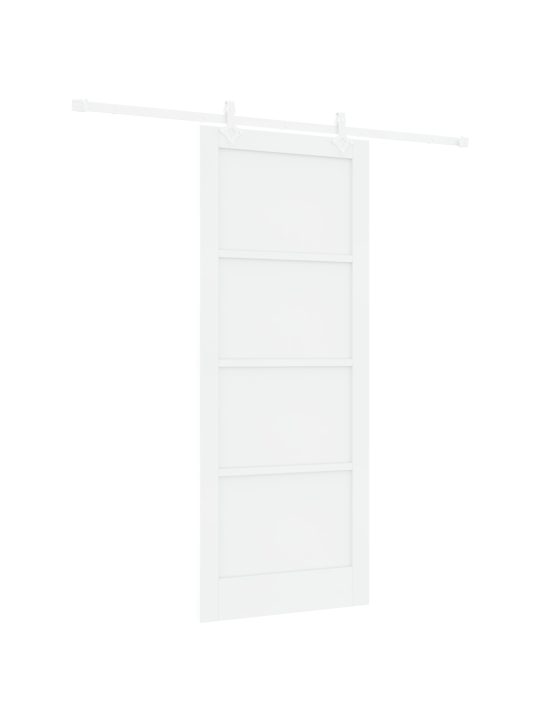 Posuvné dveře se sadou pro montáž bílá 86x211 cm masivní dřevo borovice, vnitřní dveře 'orkdal'bílá 86x211x4 cm masivní dřevo borovice