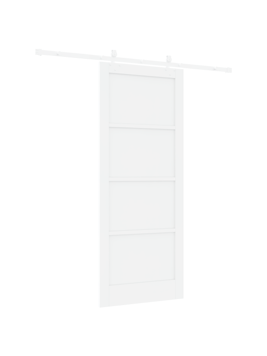 Posuvné dveře se sadou pro montáž bílá 86x211 cm masivní dřevo borovice, vnitřní dveře 'orkdal'bílá 86x211x4 cm masivní dřevo borovice