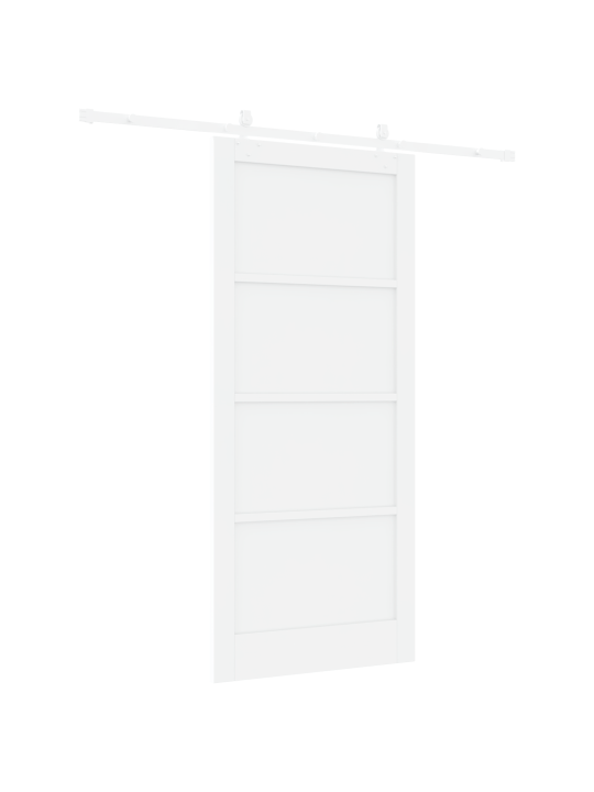 Posuvné dveře s kovaním bílá 93x211 cm kvalitní dřevo borové