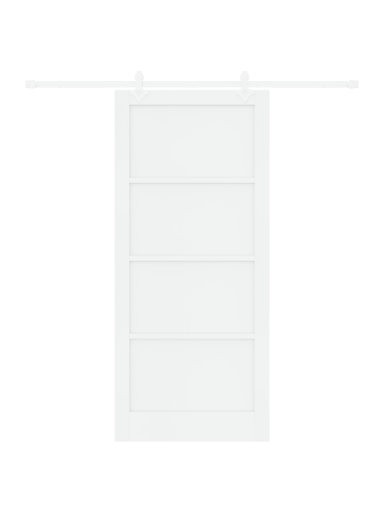 Posuvné dveře s kovaním bílá 93x211 cm kvalitní dřevo borové