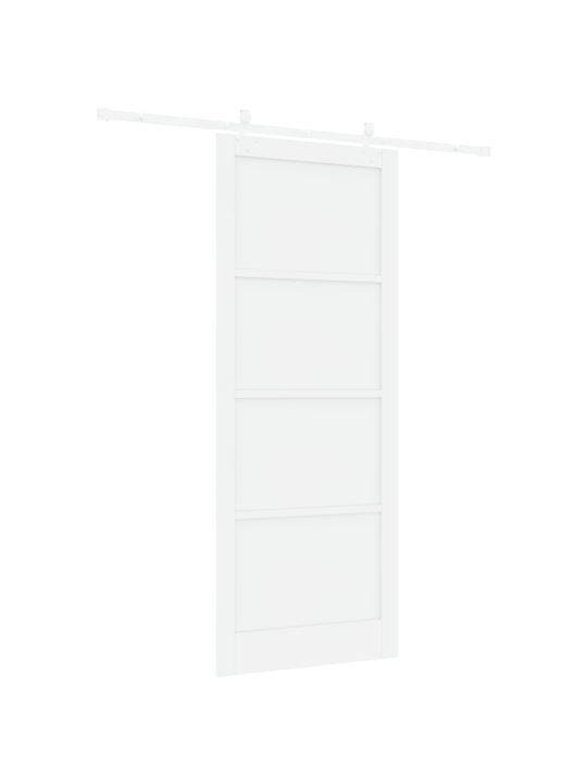 Posuvné dveře s kováním bílá 93x232 cm masivní dřevo borovice, interiérové dveře 'orkdal'bílá 93x232x4 cm masivní dřevo borovice