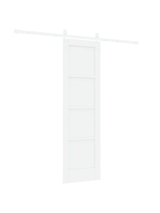 Posuvné dveře s hardwarem bílá 61x198.5 cm masivní borové dřevo, interiérové dveře 'orkdal'bílá 61x198.5x4 cm masivní borové dřevo