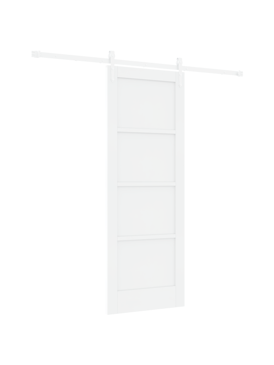 Posuvné dveře s držákem bílé 73.5x198.5 cm solidní dřevo borovice