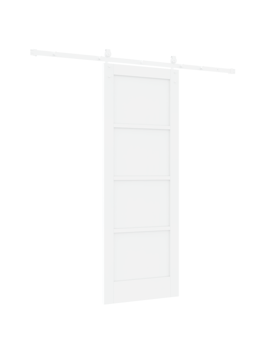 Posuvné dveře s držákem bílé 73.5x198.5 cm solidní dřevo borovice